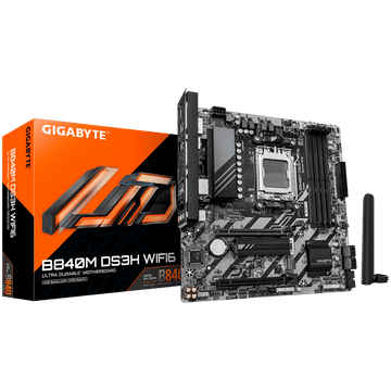 Gigabyte B840M DS3H WIFI6 AM5 mATX matična ploča - AMD B840, 4xDDR5, 2xM.2, 4xSATA, 2.5Gb LAN, WiFi 6, BT, 1xHDMI, 2xDP