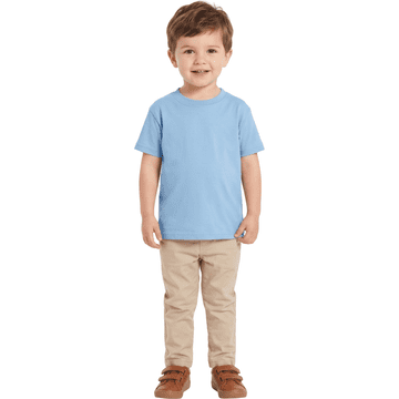 Nikcorp Dječja majica kratkih rukava T-shirt od 100% pamuka plava 98 cm (2–3 godine) klasičan okrugli izrez mekana pređa Belcoro za svakodnevno nošenje u vrtić, školu i na igralište