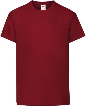 Nikcorp Dječja majica T-shirt od 100% pamuka crvena prozračna Regular Fit okrugli izrez 145 g/m² unisex za školu, sport i svakodnevnu igru perivo u perilici bez logotipa idealna osnova za vlastite dizajne