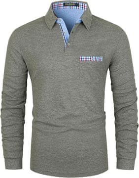 Nikcorp Muška majica dugih rukava Slim Fit karirana siva veličina M 100% prirodni pamuk prozračna tkanina za posao sport i slobodne izlete moderan casual kroj za komfort tijekom cijelog dana