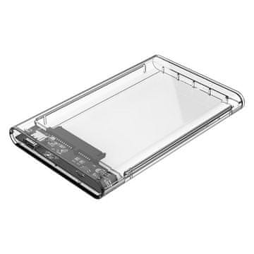Orico Vanjsko kućište za HDD/SSD 2,5" USB-C 3.1 Gen2 UASP u SATA3, prozirno, ORICO 2139C3-G2-CR