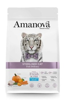 slomart AMV Adult Cat Sterilised Fish Delicacy - suha hrana za mačke, 1,5kg