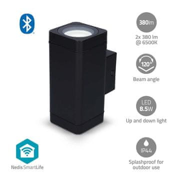 Nedis Smartlife vanjska svjetiljka 760 lm Bluetooth 8 5 W Topla do hladna bijela 2700 6500 K ABS Android IOS