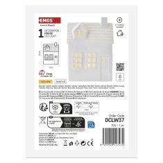 EMOS LED keramička kućica, 18 cm, 1x CR2032, unutarnja