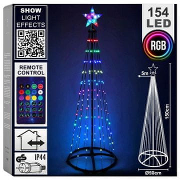 Northix Božićno drvce, 154 LED, 150 cm