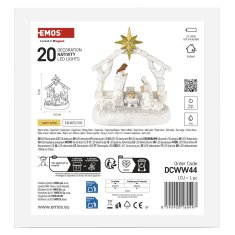 EMOS LED božićne jaslice, 16,5 cm, 2x AAA