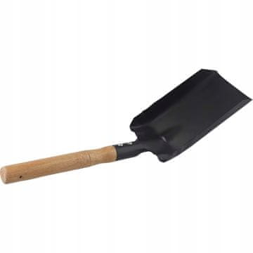 Vergionic metalna mjerica 37 cm crna s drvenom drškom za špatulu