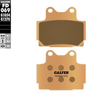 Galfer KOČIONE PLOČICE KH104 SINTERIRANI METAL (ZLATNE) ULICA