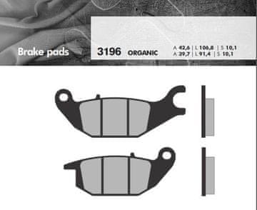 Brenta KOČIONE PLOČICE KH343 HONDA MONKEY 125 '19-, CBR 125 04-10, XL 125 V VARADERO 01-11, YAMAHA YZF 150 14-, TRICITY 125 '14-, CF MOTO 125 PAPIO '17 STRAŽNJE (ORGANSKE)