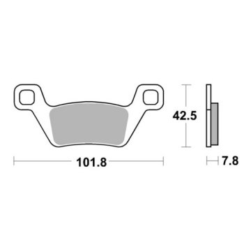 SBS KH600 OFF-ROAD SINTER PREDNJE KOČIONE PLOČICE KYMCO MXU 500 '09-'14, MXU 550 '10-'21, MXU/UXV 700 '13-'21 ZLATNE