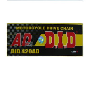 D.I.D 420AD-132 POGONSKI LANAC (132 KARIKE) BEZ O-PRSTENOVA (OTVORENI + KOPČA)