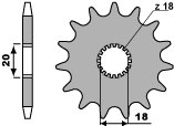 PB 426 13 18NC Prednji lančanik Čelik Izdržljiv Snažan Lagan Izdržljiv