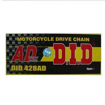 D.I.D 428AD-126 POGONSKI LANAC (126 KARIKA) BEZ O-PRSTENOVA (OTVORENI + KOPČA)