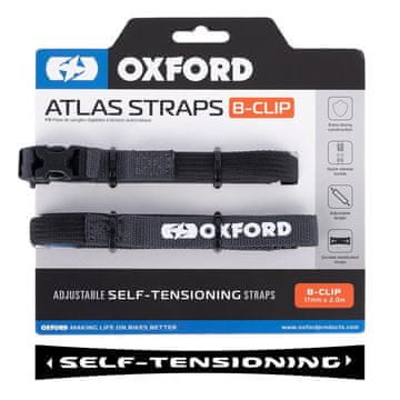Oxford ATLAS B-CLIP TRANSPORTNE REMENE 17 mm x 2 M 2 KOMADA U SETU, SIVE BOJE