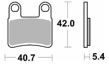SBS Klocki hamulcowe hamulca postojowego KH257/2 Kymco Maxxer / MXU '08-'14 Street Standart Ceramic kolor czarny