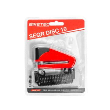 Bike BIKETEC SEQR BRAVA KOČIONOG DISKA - 10 MM KLIN, VELIČINA: 98,5 MM X 53,6 MM, 3 KLJUČA, SIGURNOSNI SAJL