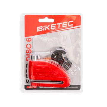 Bike BIKETEC SEQR blokada tarczy hamulcowej bolec/trzpień 16 mm rozmiar 98,5 mm x 53,6 mm 3 klucze