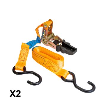 Bike BIKETEC 2 TRANSPORTNA REMENA 25 MM X 3 M NOSIVOST DO 350 KG, 2 REMENA, NARANČASTA
