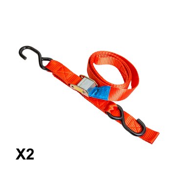Bike BIKETEC 2 TRANSPORTNA REMENA 38 MM X 2 M NOSIVOST DO 300 KG, 2 REMENA, CRVENA