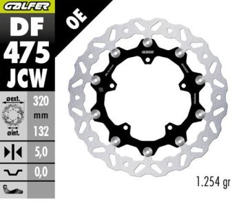 Galfer PREDNJI KOČIONI DISK YAMAHA MT-10 '17-; YZF -R6 '17-'23; YZF-R9 '25; FZ 1 '06'; YZF-R1 '04-'23; V MAX 1700 '09- (PLEVAJUĆI VALOVI) (320X132X5MM)
