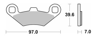 SBS KOČIONE PLOČICE NOVE KH159 OFF-ROAD SINTER ZLATNE BOJE ODGOVARA ZA: ATV POLARIS TRAIL BOSS, SPORTSMAN, MAGNUM, BIG BOSS
