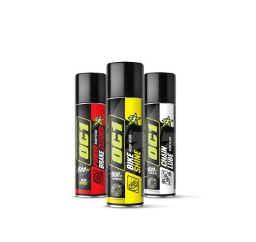 Zestaw aerozoli Bike Shine 500 ml + Chain Lube 500 ml + Power Brake Cleaner 500 ml