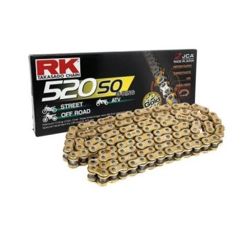 RK POGONSKI LANAC 520SO-110 (O-PRSTEN) UZICA (CLF) UKLJUČENA ZLATNA BOJA (KAPACITET: DO 400 CCM) (30,5 KN)