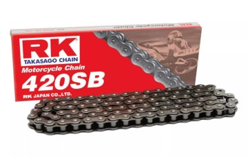 RK Łańcuch napędowy 420SB-120 z zapinką (CL) w zestawie kolor standard do 125 ccm 18,5 kN