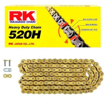 RK POGONSKI LANAC GS520H-120 KOPČA (CL) UKLJUČENA ZLATNA BOJA (KAPACITET: DO 250 CCM) (34,3 KN)