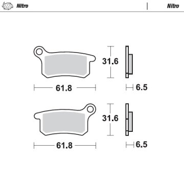 Moto Master KOČIONE PLOČICE KH357 SINTER METAL ENDURO: 21 (NITRO) PREDNJE/STRAŽNJE KTM SX 65 '09-'21, GASGAS MC 65 '21-, HUSQVARNA TC 65 '17-, SX 85 '04-'11