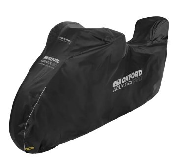Oxford 12/2025 AQUATEX PRO VODOOTPORNA NAVLAKA ZA MOTOCIKL S PROSTOROM ZA GORNJI KOfer, CRNA, VELIČINA S