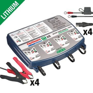 Tecmate OPTIMATE 2026/01 OPTIMATE PUNJAČ ZA LITIJEVE 4S BATERIJE 12,8 V / 13,2 V 0,8 A, 1-10 Ah, LIFEPO4 / LFP, SAE ČETVEROSTRUKI PUNJAČ (ZA 4 BATERIJE) (EL) (6)