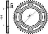 PB Stražnji lančanik JTR498 46 Suzuki GSXR 600 Čelik Izdržljiv Strong