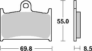 SBS KOČIONE PLOČICE KH145 / KH236 STREET STANDARD KERAMIČKE CRNE