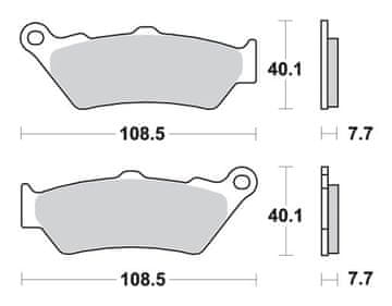 SBS Klocki hamulcowe KH209 / KH209/2 Street Standart Ceramic kolor czarny