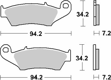 SBS KOČIONE PLOČICE KH185 / KH389 OFF-ROAD CARBON