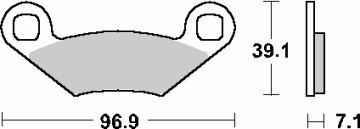 SBS Klocki hamulcowe KH159 Off-Road Sinter złote do Polaris 250/300/325/450/500/525/570/600/700/800