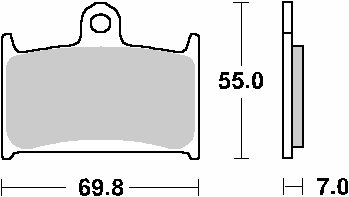 SBS KOČIONE PLOČICE KH145 / KH236 ULIČNE STANDARDNE KERAMIČKE SUZUKI GSF 1200 BANDIT '97-'00, RF 900 '94-'97 CRNE