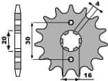 PB Prednji lančanik 717 12 Cagiva WMX 125 250 Steel Durable
