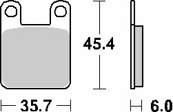 SBS KOČIONE PLOČICE KH115 MAXI CARBON CARBON TECH BOJA CRNA ODGOVARA ZA: YAMAHA DT50 `04-, TZR 50 `03,