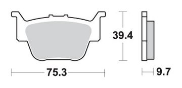 SBS KOČIONE PLOČICE KH373 OFF-ROAD SINTER ZLATNE ODGOVARA ZA: HONDA TRX420/650/680 STRAŽNJE