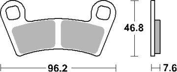 SBS KOČIONE PLOČICE KH456 OFF-ROAD SINTER ZLATNE ODGOVARA ZA: POLARIS 450/525/570/800 PREDNJI