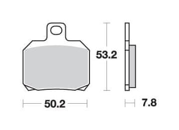 SBS KOČIONE PLOČICE KH266 MAXI CARBON CARBON TECH CRNE