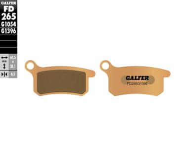 Galfer KOČIONE PLOČICE KH357 SINTERIRANI METAL (ZLATNE) OFF ROAD, KTM SX65 '02- , SX85 '03-'11