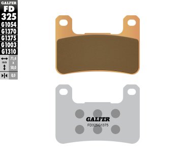 Galfer KOČIONE PLOČICE KH379 SINTERIRANI METAL (ZLATNE) SPORT, PREDNJE KAWASAKI/SUZUKI