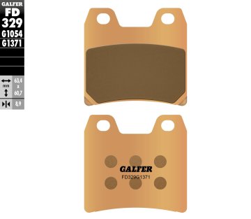 Galfer KOČIONE PLOČICE KH348 SINTERIRANI METAL (ZLATNE) STREET YAMAHA STRAŽNJE
