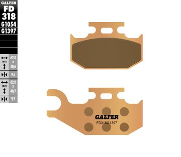 Galfer KOČIONE PLOČICE KH317/414 SINTERIRANI METAL (ZLATNE) ATV BOMBARDIER, CAN-AM, SUZUKI