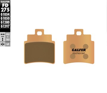 Galfer KOČIONE PLOČICE KH355 SINTERIRANI METAL (ZLATNE)