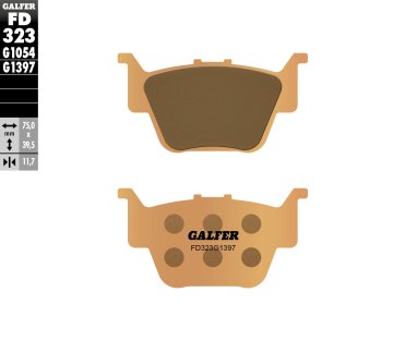 Galfer KOČIONE PLOČICE KH373 SINTERIRANI METAL (ZLATNE) STRAŽNJI DIO ZA ATV HONDA TRX 420 '09- ,TRX 450R '04-'05, TRX 680 RINCON '03-