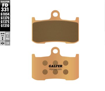 Galfer KOČIONE PLOČICE KH347 SINTERIRANI METAL (ZLATNE) ULIČNE, PREDNJE